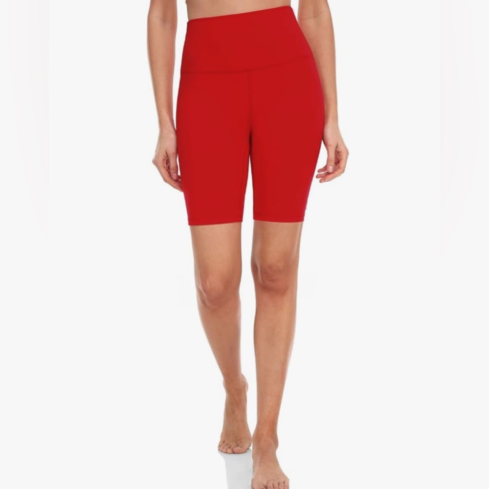 NWT Hey Nuts Women’s Essentials Shorts 8” In True Red L(12)